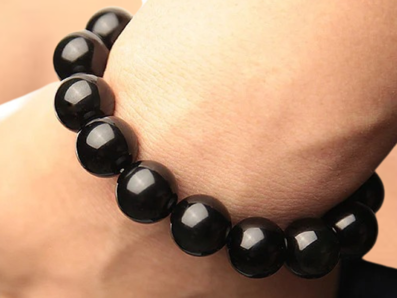 Jewelry - Bracelets - Natural Rainbow Eye Obsidian Unisex