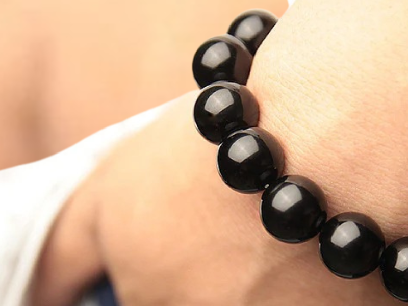 Jewelry - Bracelets - Natural Rainbow Eye Obsidian Unisex