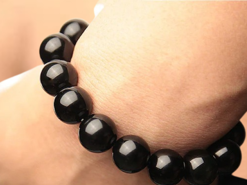 Jewelry - Bracelets - Natural Rainbow Eye Obsidian Unisex