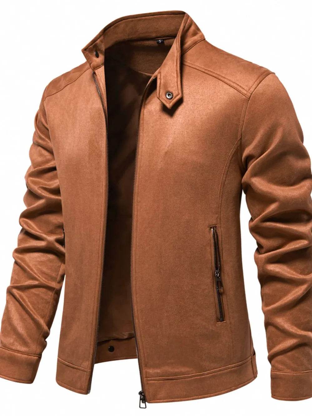 Men's Zip Up Long Sleeve Biker Jacket - Ultim8 Designs 4 U