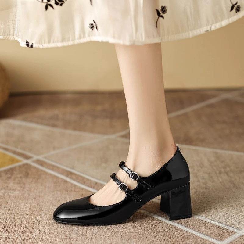 Real Soft Leather Rubber Women's Mary Jane Shoes - Ultim8 Designs 4 U
