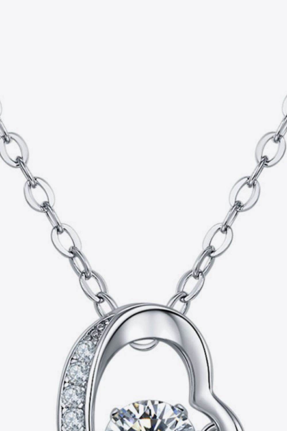 925 Sterling Silver Moissanite Pendant Necklace - Ultim8 Designs 4 U