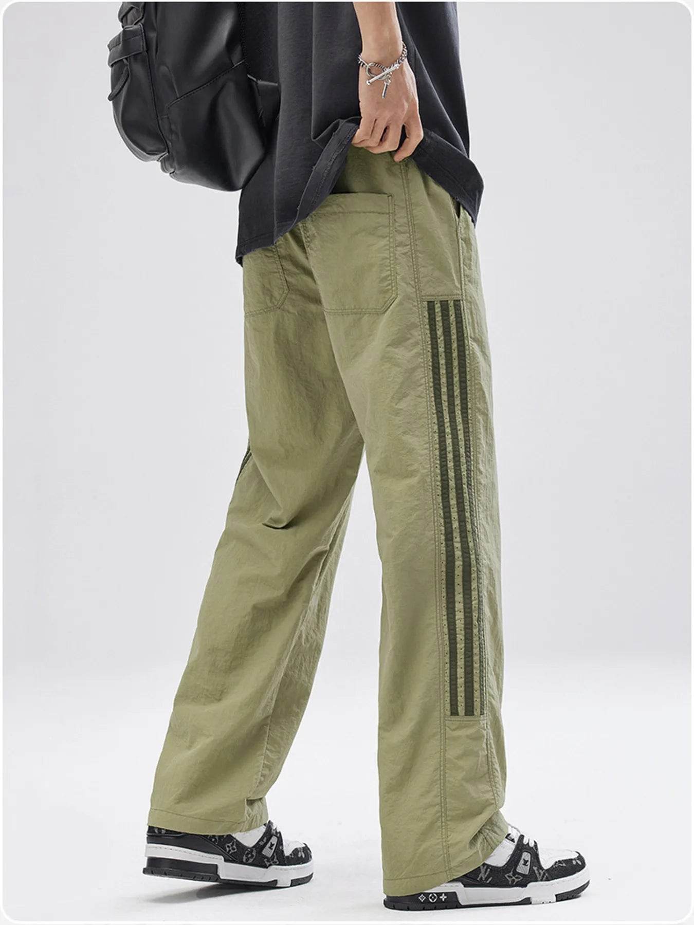 Men's Full Size Striped Wide Leg Pants Plus Size - Ultim8 Designs 4 U
