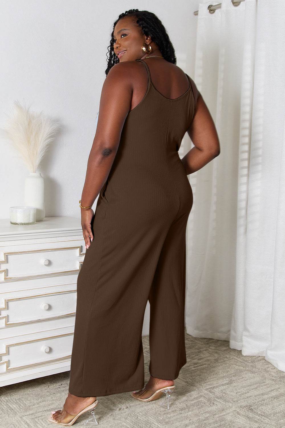 Basic Bae Full Size Spaghetti Strap V-Neck Jumpsuit - Ultim8 Designs 4 U