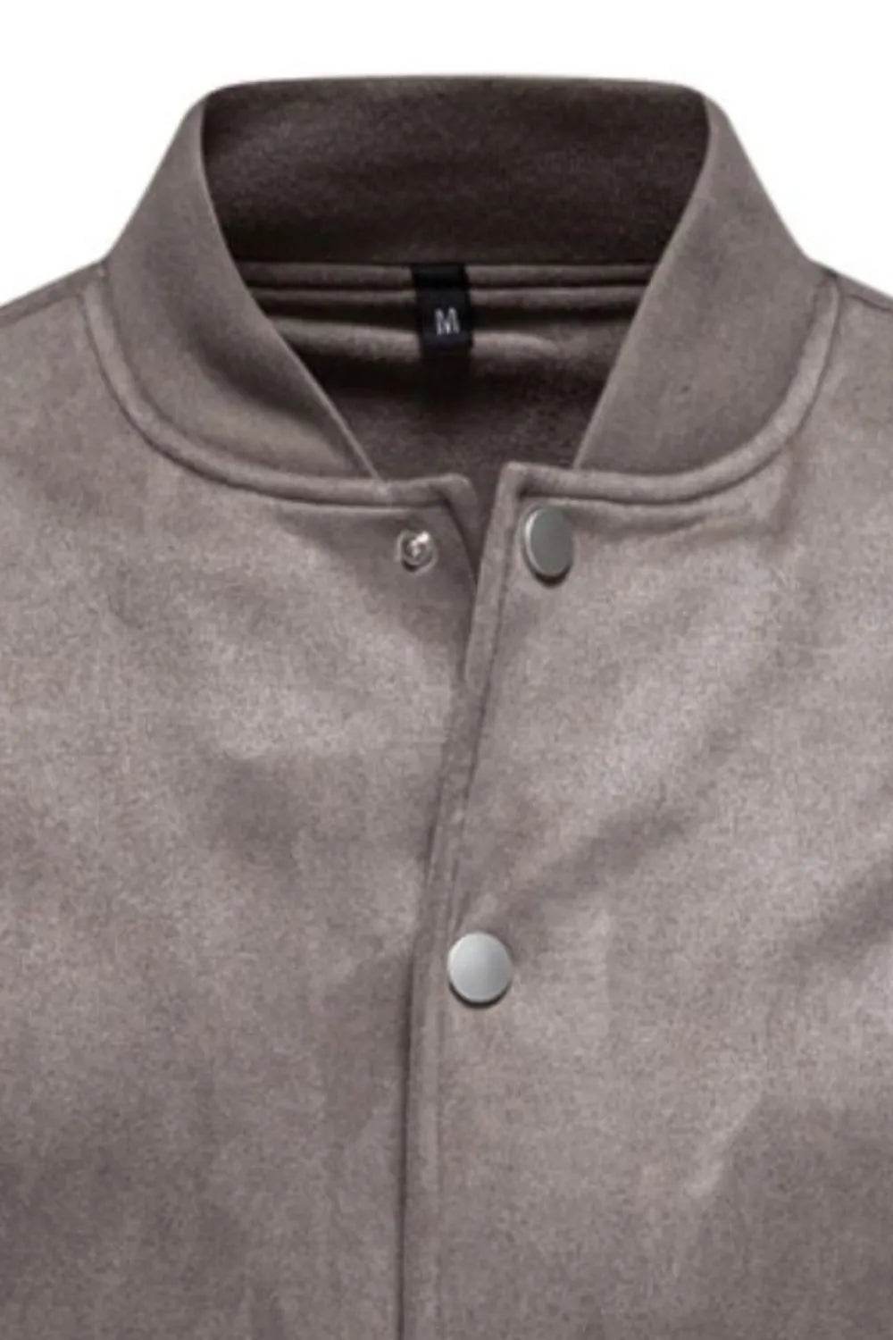 Men's Baseball Collar Snap Down Jacket - Ultim8 Designs 4 U