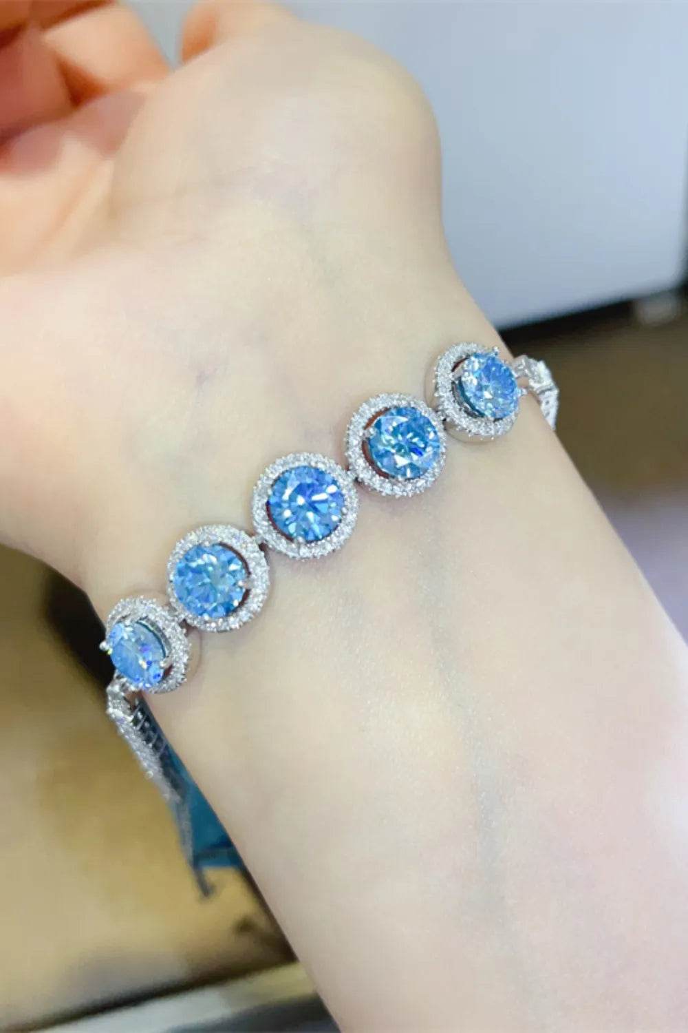 5 Carat Moissanite 925 Sterling Silver Bracelet - Ultim8 Designs 4 U