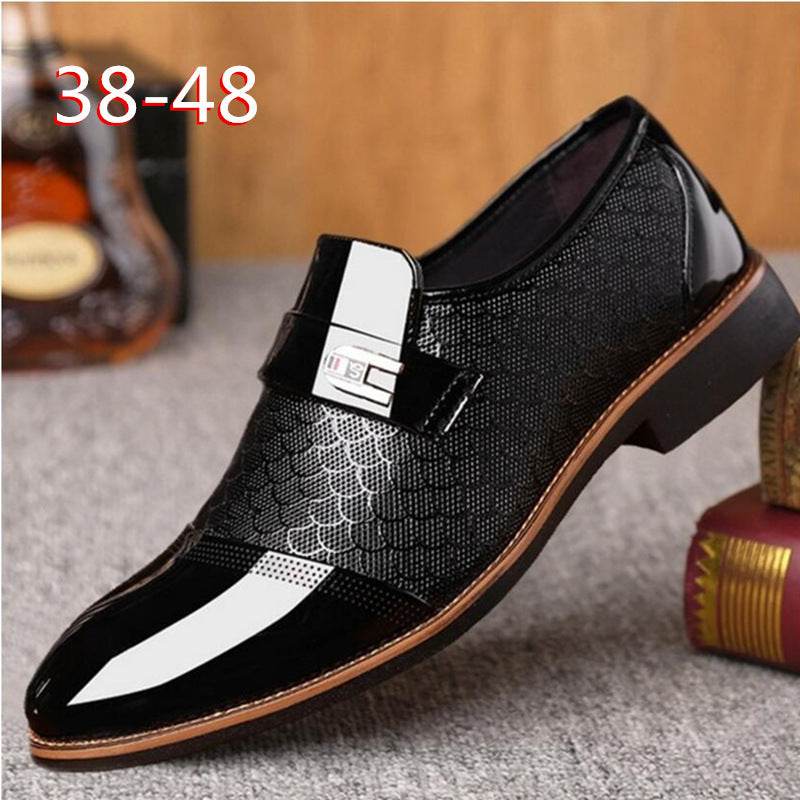 Embossed Men's Leather Shoes, Men's Casual Leather Shoes - Ultim8 Designs 4 U