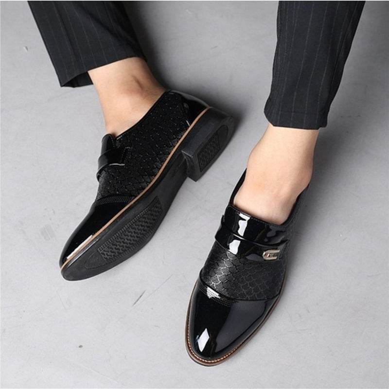 Embossed Men's Leather Shoes, Men's Casual Leather Shoes - Ultim8 Designs 4 U