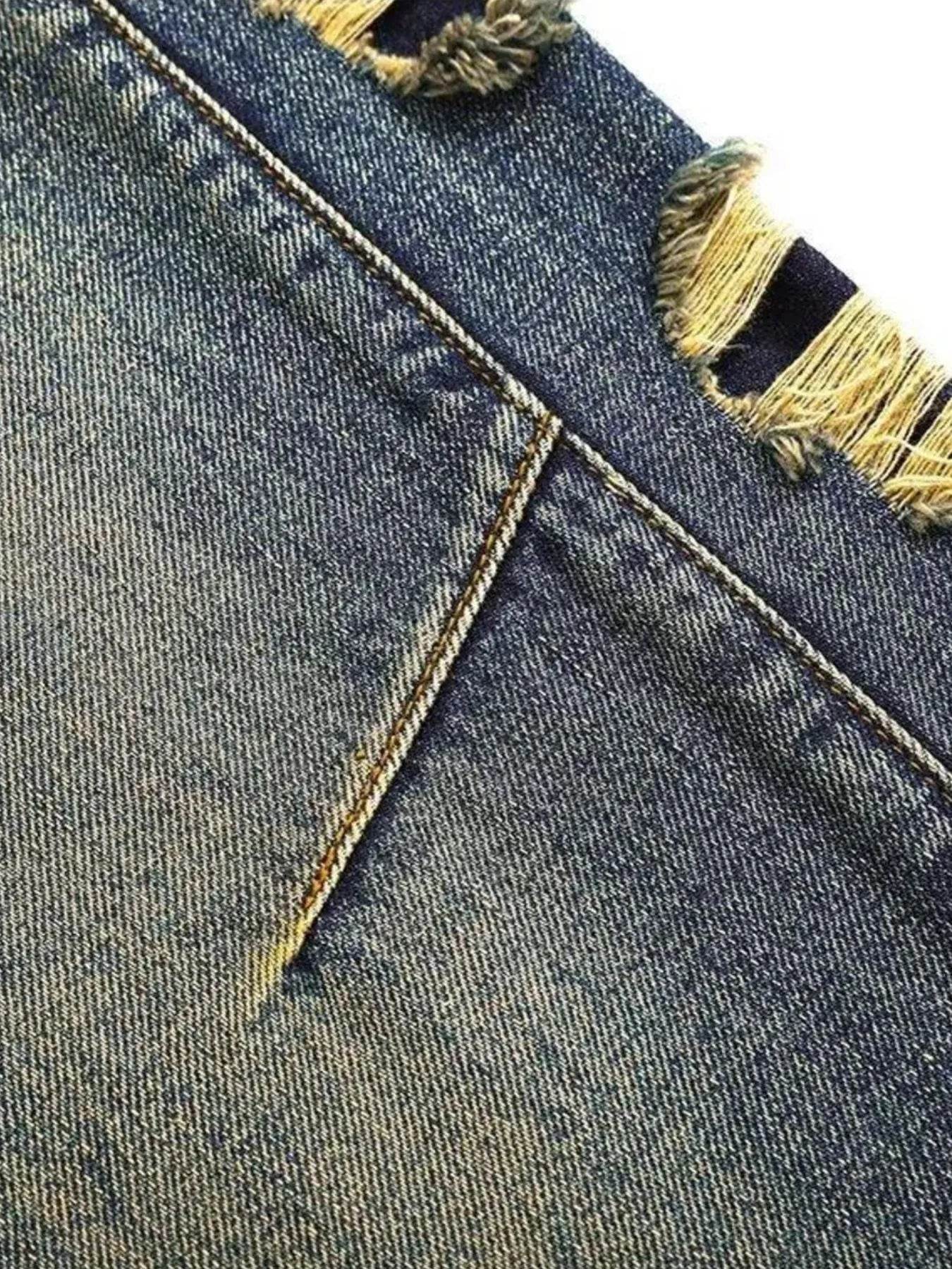 Men's Full Size Distressed Wide Leg Baggy Jeans Plus Size - Ultim8 Designs 4 U