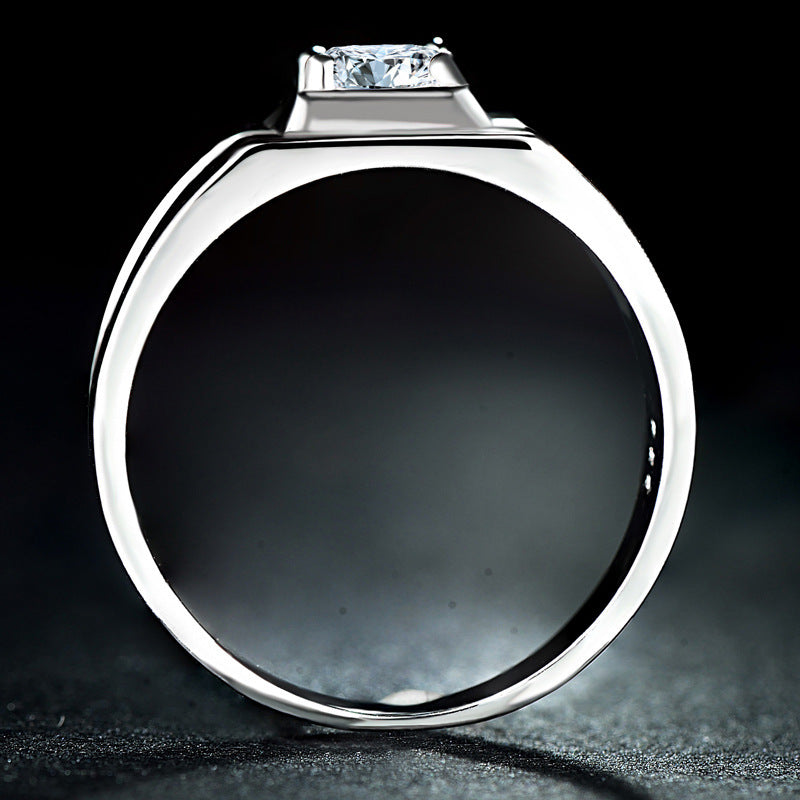 Men's Sterling Silver Ring - Classic Design Premium Silver Band | Men's Jewelry Gift