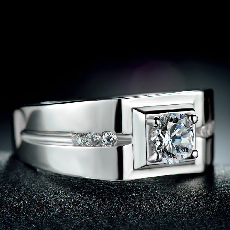 Men's Sterling Silver Ring - Classic Design Premium Silver Band | Men's Jewelry Gift