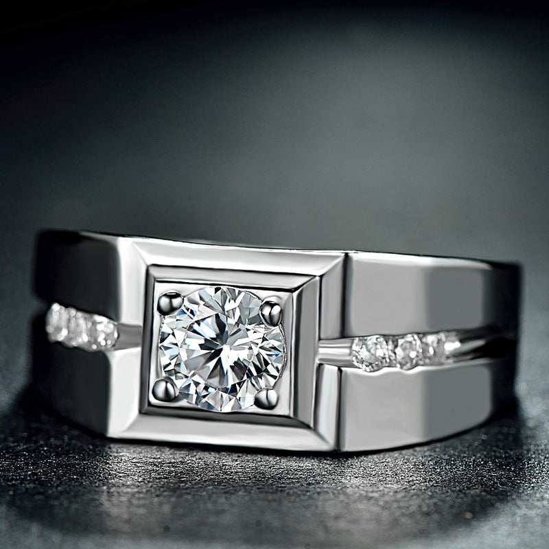 Men's Sterling Silver Ring - Classic Design Premium Silver Band | Men's Jewelry Gift