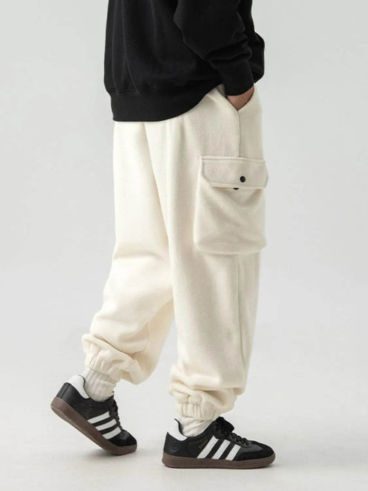 Men's Plus Size Elastic Waist Joggers with Pockets - Ultim8 Designs 4 U
