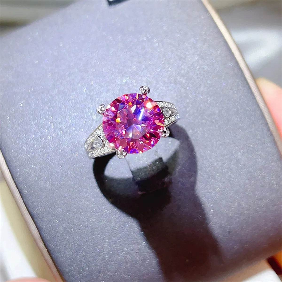 5 Carat Moissanite 925 Sterling Silver Ring - Ultim8 Designs 4 U