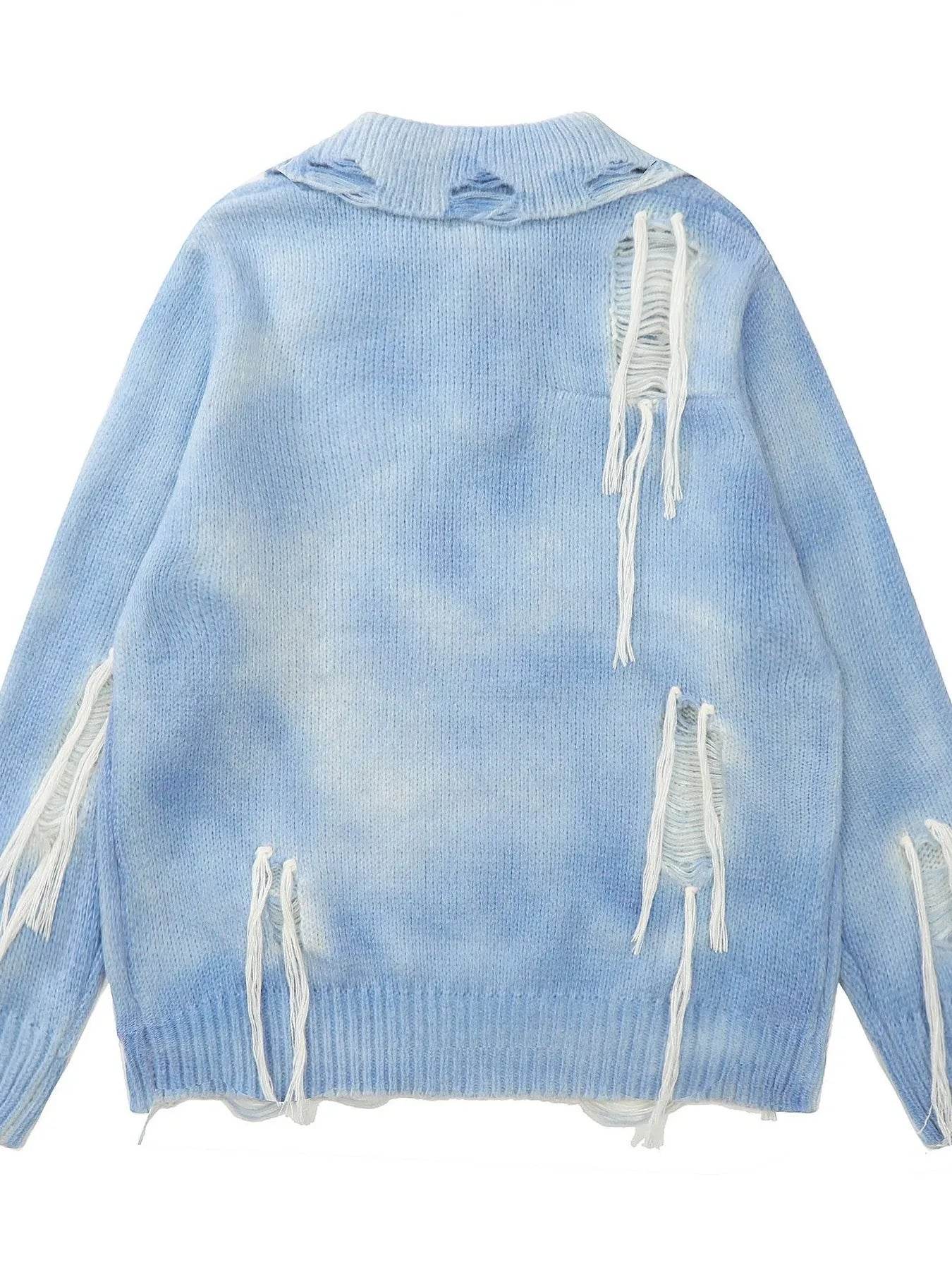 Men's Distressed Fringe Detail Sweater - Ultim8 Designs 4 U