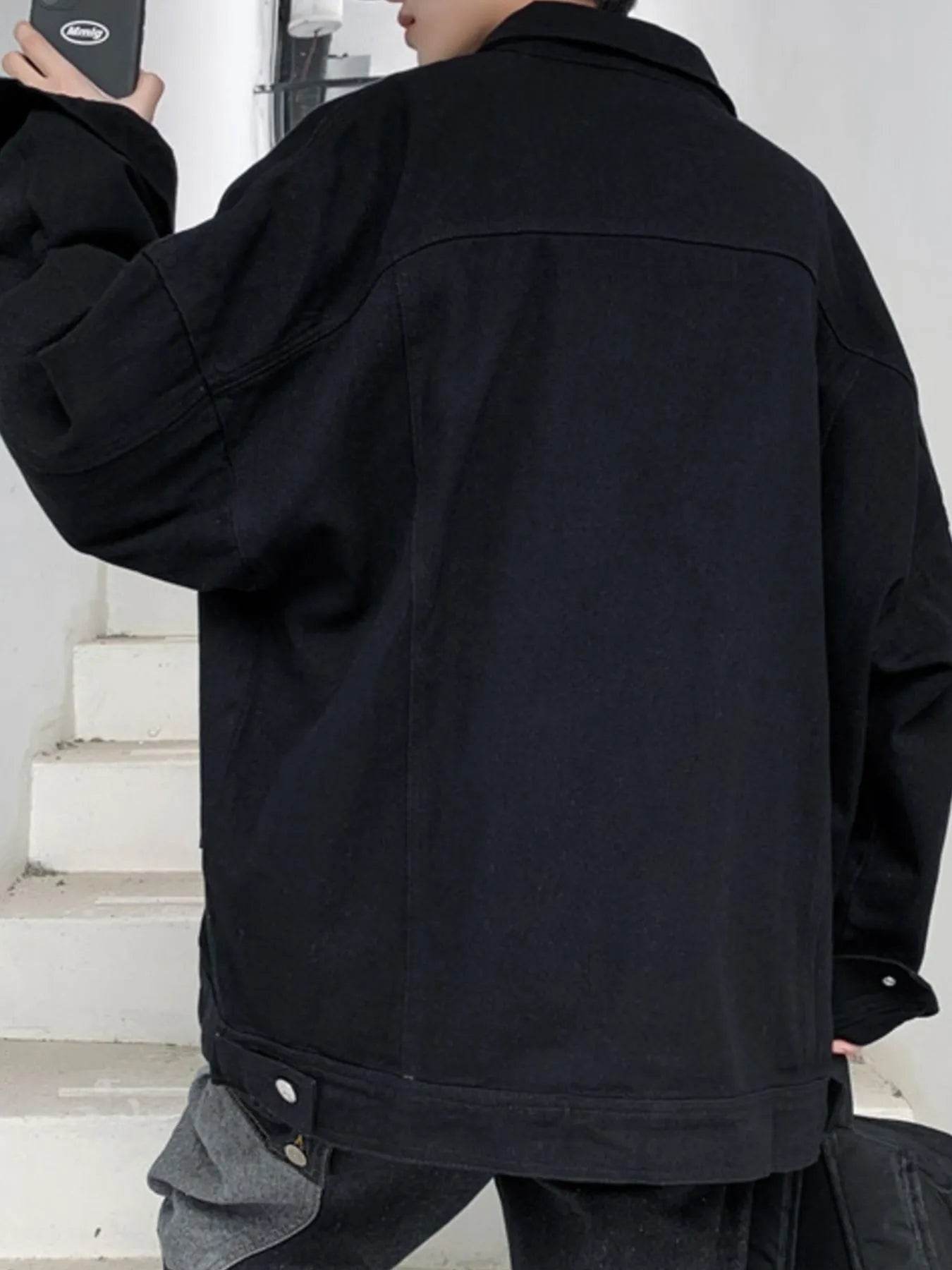 Men's Button Up Drop Shoulder Denim Jacket - Ultim8 Designs 4 U