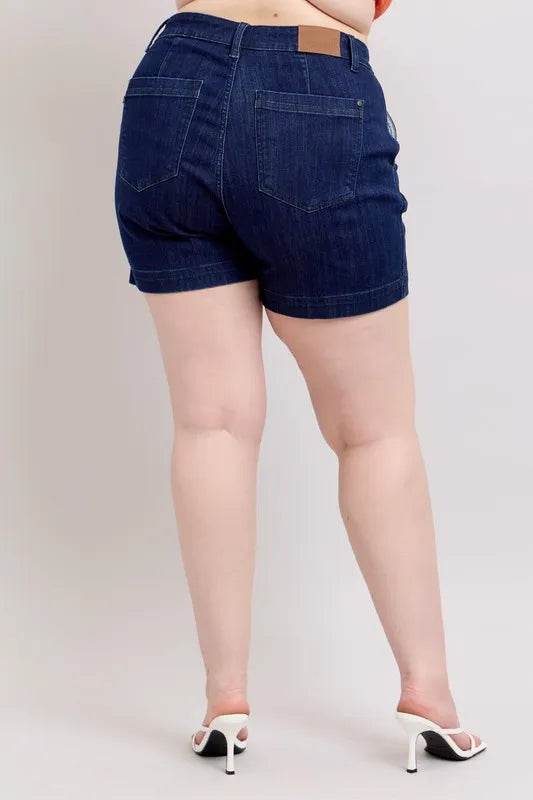 Judy Blue Plus Size High Waist Denim Shorts - Ultim8 Designs 4 U