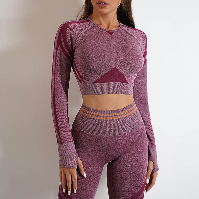 Seamless Yoga Pants Sports Gym Fitness Leggings Or Long Sleeve Tops Outfits Butt Lifting Slim Workout Sportswear Clothing - Ultim8 Designs 4 U