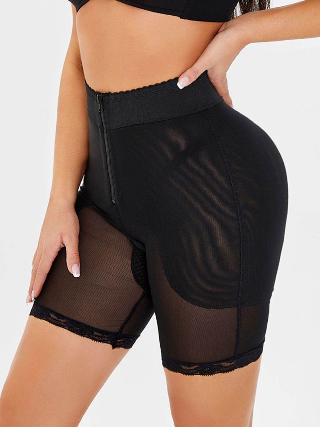 Full Size High-Waisted Lace Trim Shaping Shorts - Ultim8 Designs 4 U