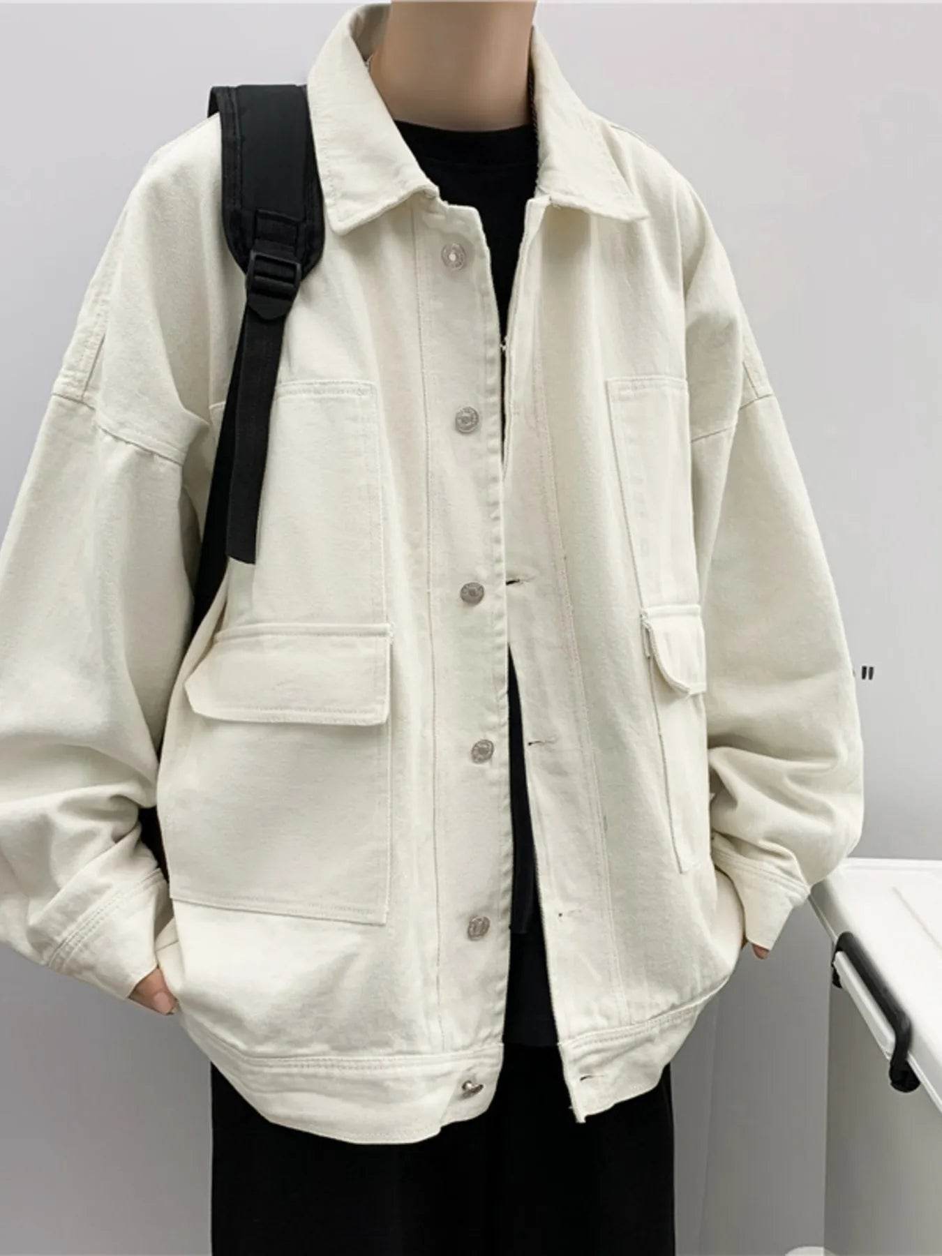 Men's Button Up Drop Shoulder Denim Jacket - Ultim8 Designs 4 U