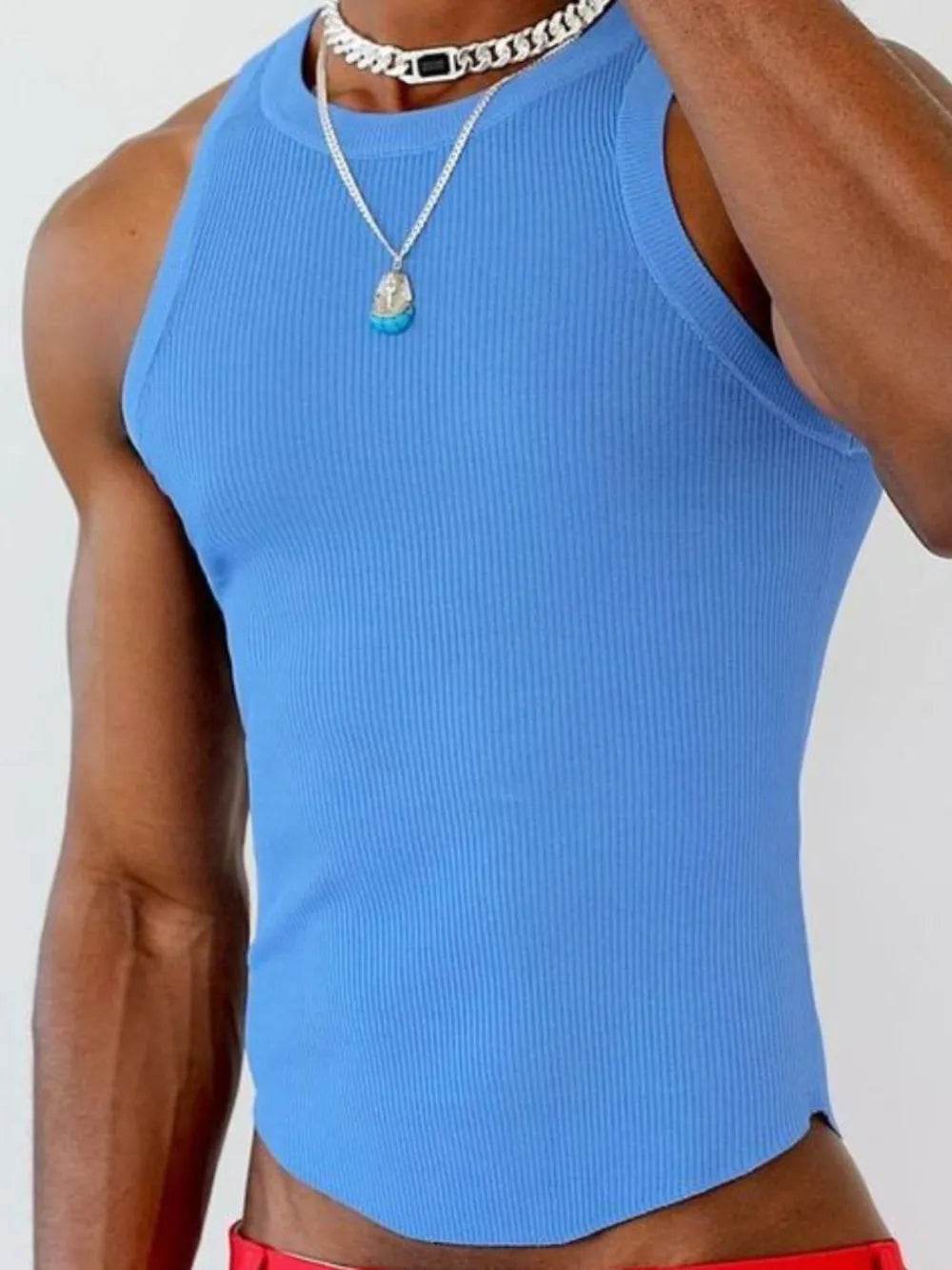 Men's Semi Cropped Full Size Round Neck Tank Plus Size - Ultim8 Designs 4 U
