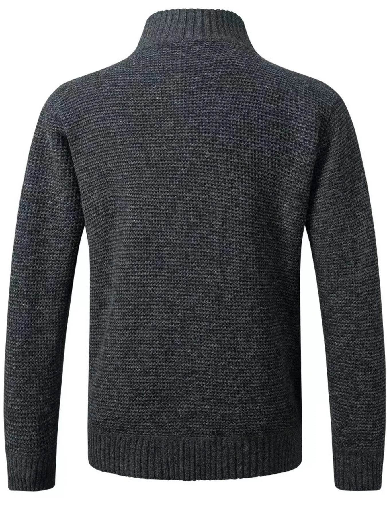 Men's Plus Size Quilted Panel Zip-Up Sweater Cardigan - Ultim8 Designs 4 U