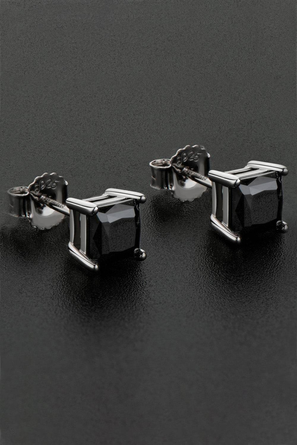 925 Sterling Silver Square Moissanite Stud Earrings - Ultim8 Designs 4 U