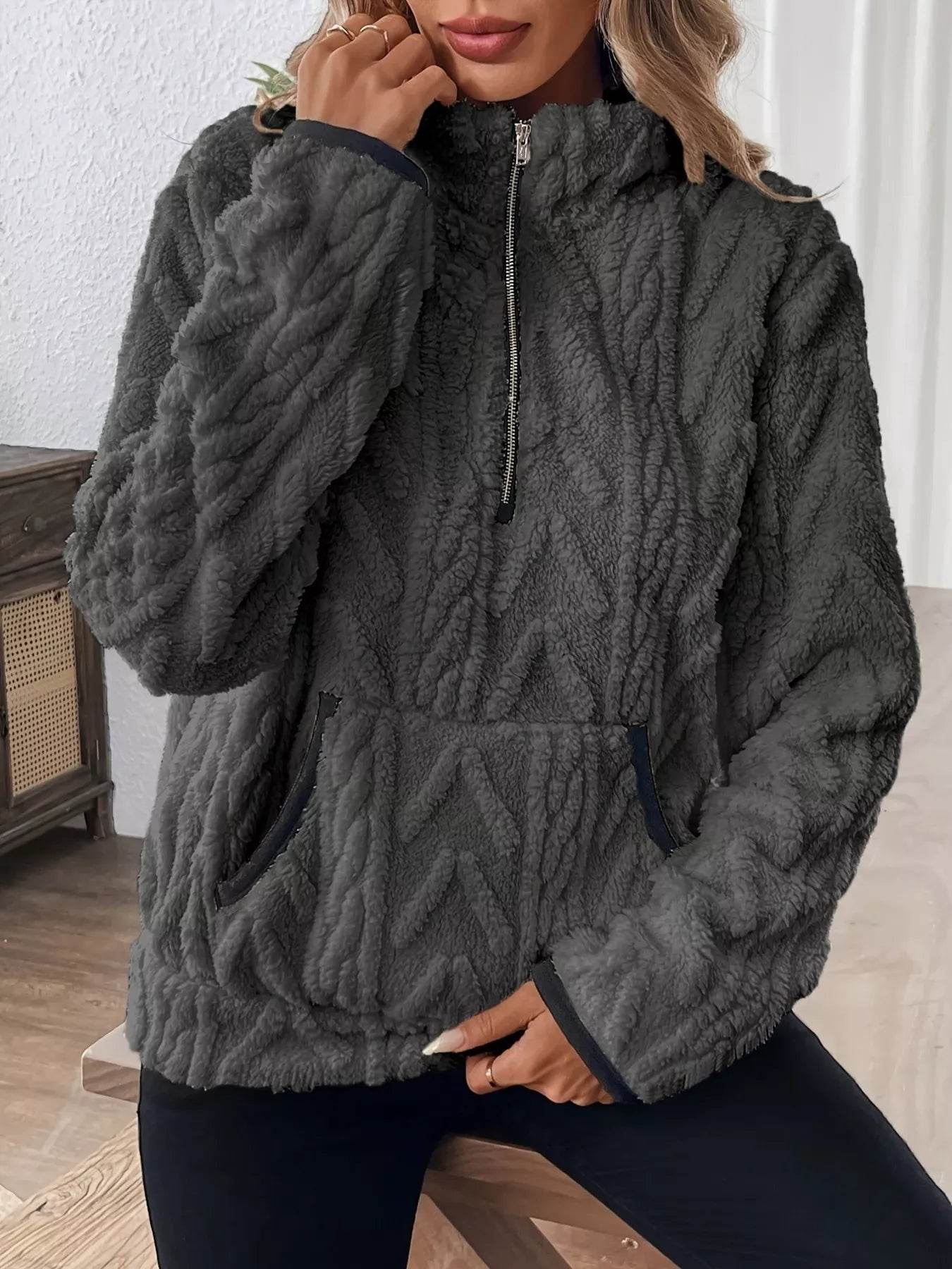 Half Zip Long Sleeve Sweatshirt - Ultim8 Designs 4 U