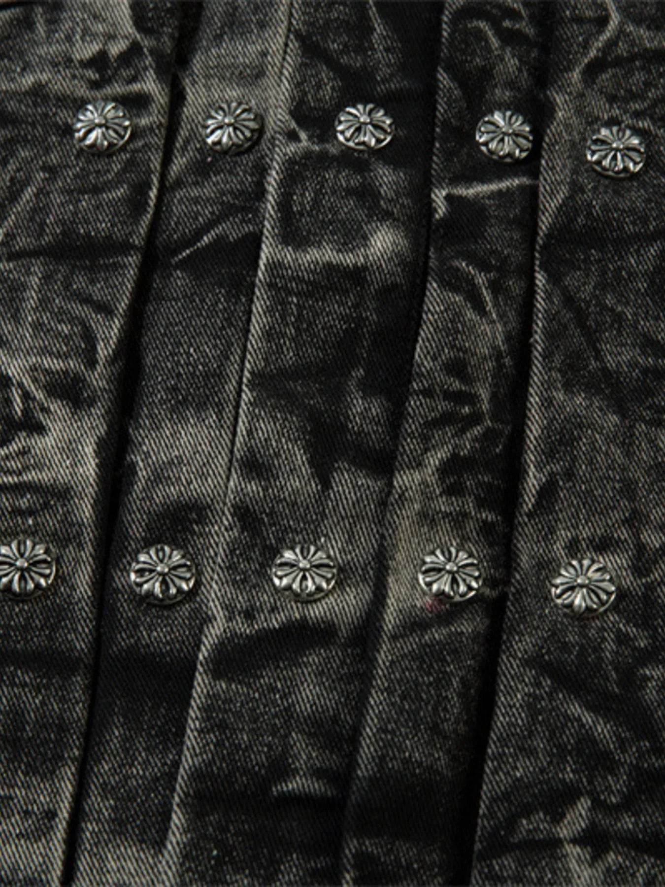 Men's Washed Button Up Denim Jacket - Ultim8 Designs 4 U