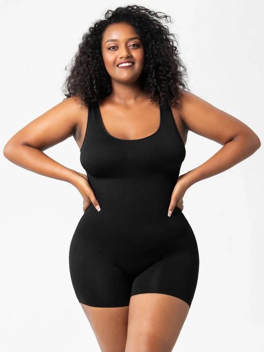 Scoop Neck Wide Strap Shaping Romper - Ultim8 Designs 4 U