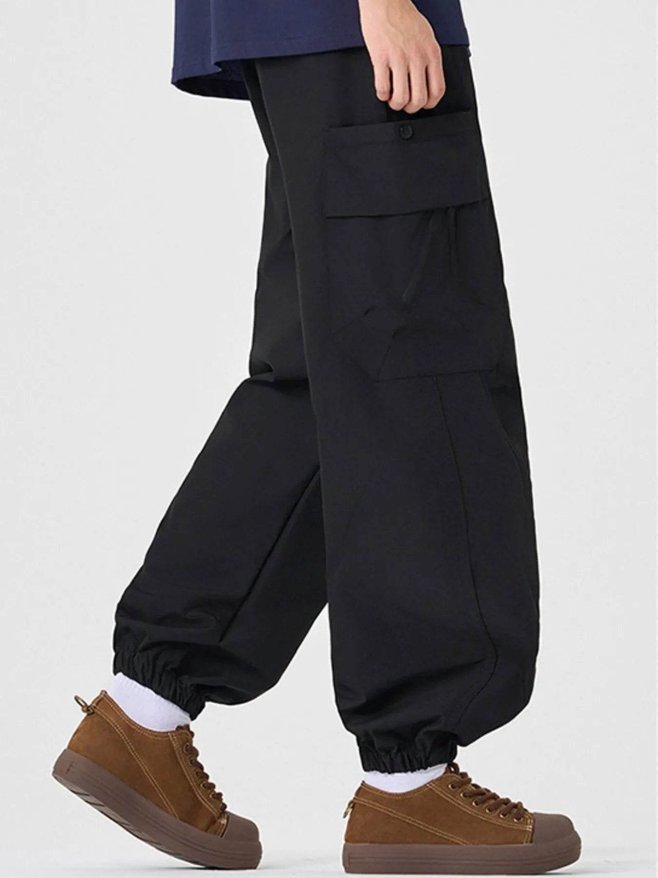 Men's Plus Size Casual Cargo Pants with Multiple Pockets - Ultim8 Designs 4 U