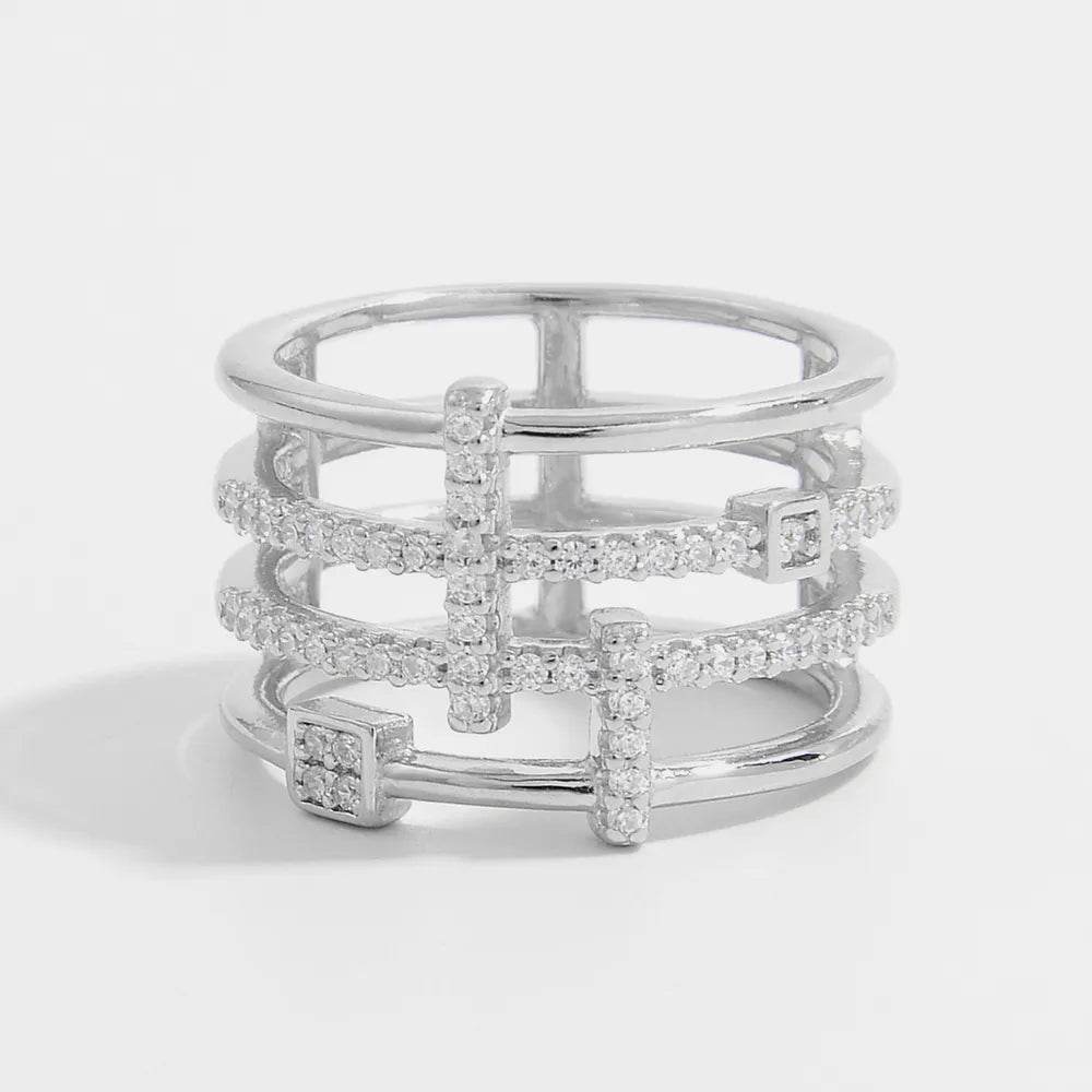 925 Sterling Silver Inlaid Zircon Ring - Ultim8 Designs 4 U