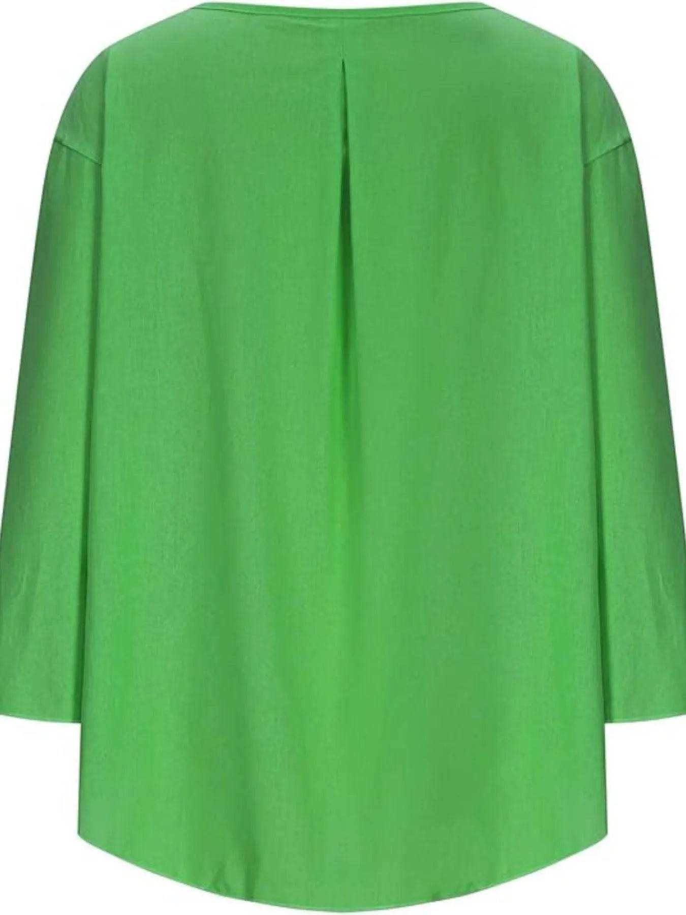 Full Size Round Neck Relaxed Fit Blouse Plus Size - Ultim8 Designs 4 U