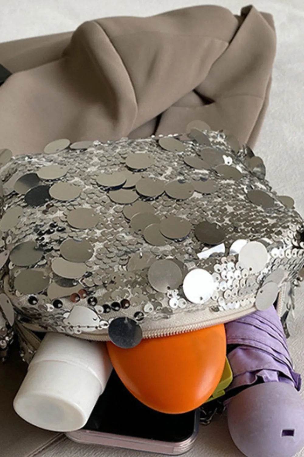 Sequin Chain Shoulder Bag - Ultim8 Designs 4 U