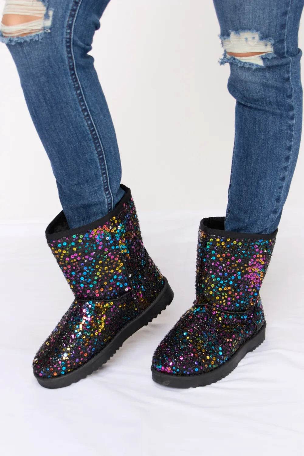Forever Link Sequin Thermal Flat Boots - Ultim8 Designs 4 U