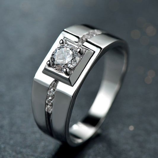 Men's Sterling Silver Ring - Classic Design Premium Silver Band | Men's Jewelry Gift