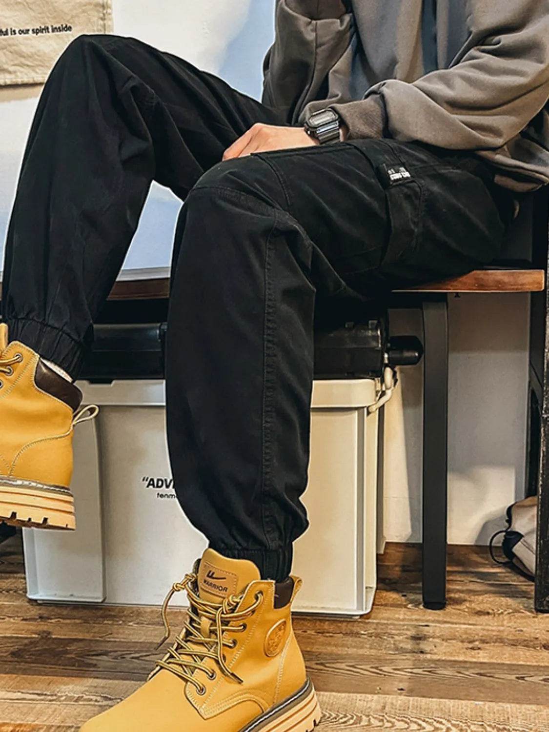 Men's Plus Size Drawstring Pants with Cargo Pockes - Ultim8 Designs 4 U