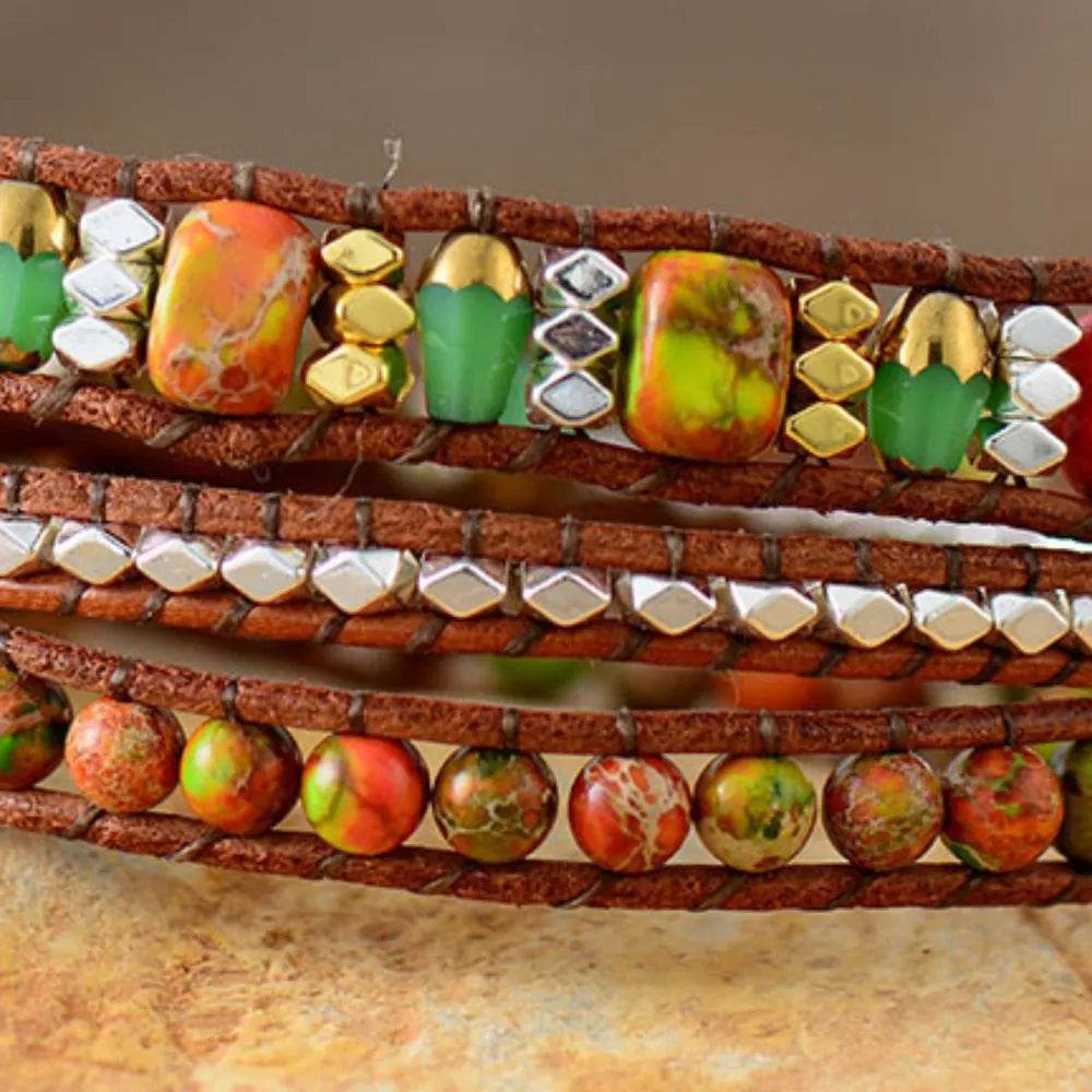 Natural Stone Woven Bracelet - Ultim8 Designs 4 U