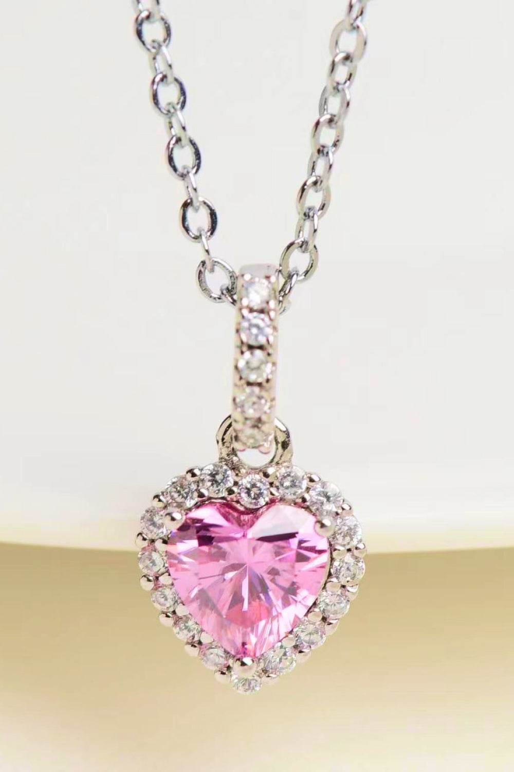 1 Carat Moissanite Heart Pendant Necklace - Ultim8 Designs 4 U