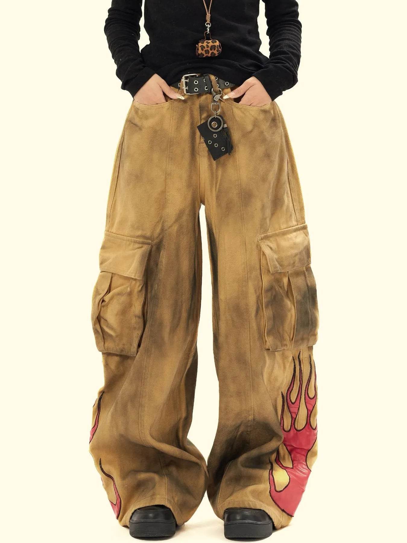 Men's Cargo Wide Leg Denim Jeans - Ultim8 Designs 4 U