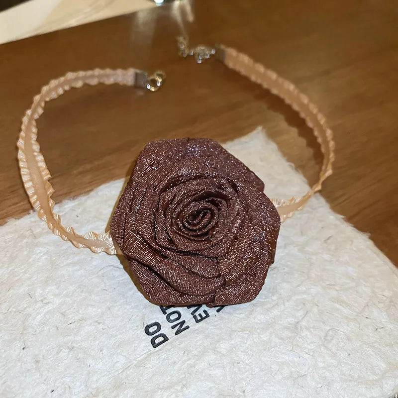 3D Rose Alloy Buckle Necklace - Ultim8 Designs 4 U