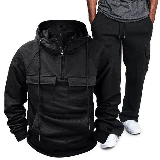 Men's Full Size Pocketed Drawstring Hoodie and Pants Set Plus Size - Ultim8 Designs 4 U