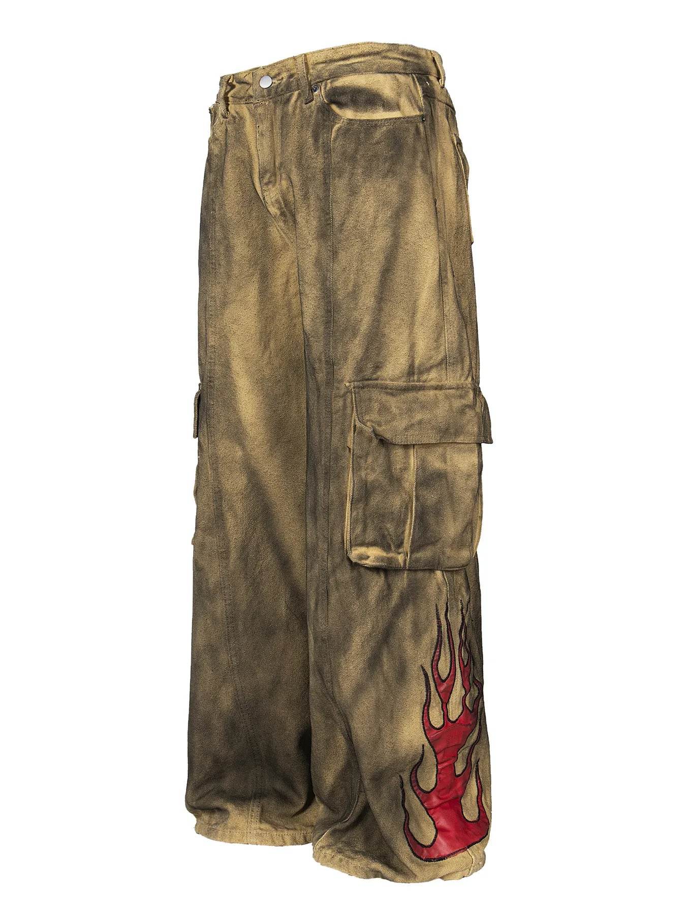 Men's Cargo Wide Leg Denim Jeans - Ultim8 Designs 4 U