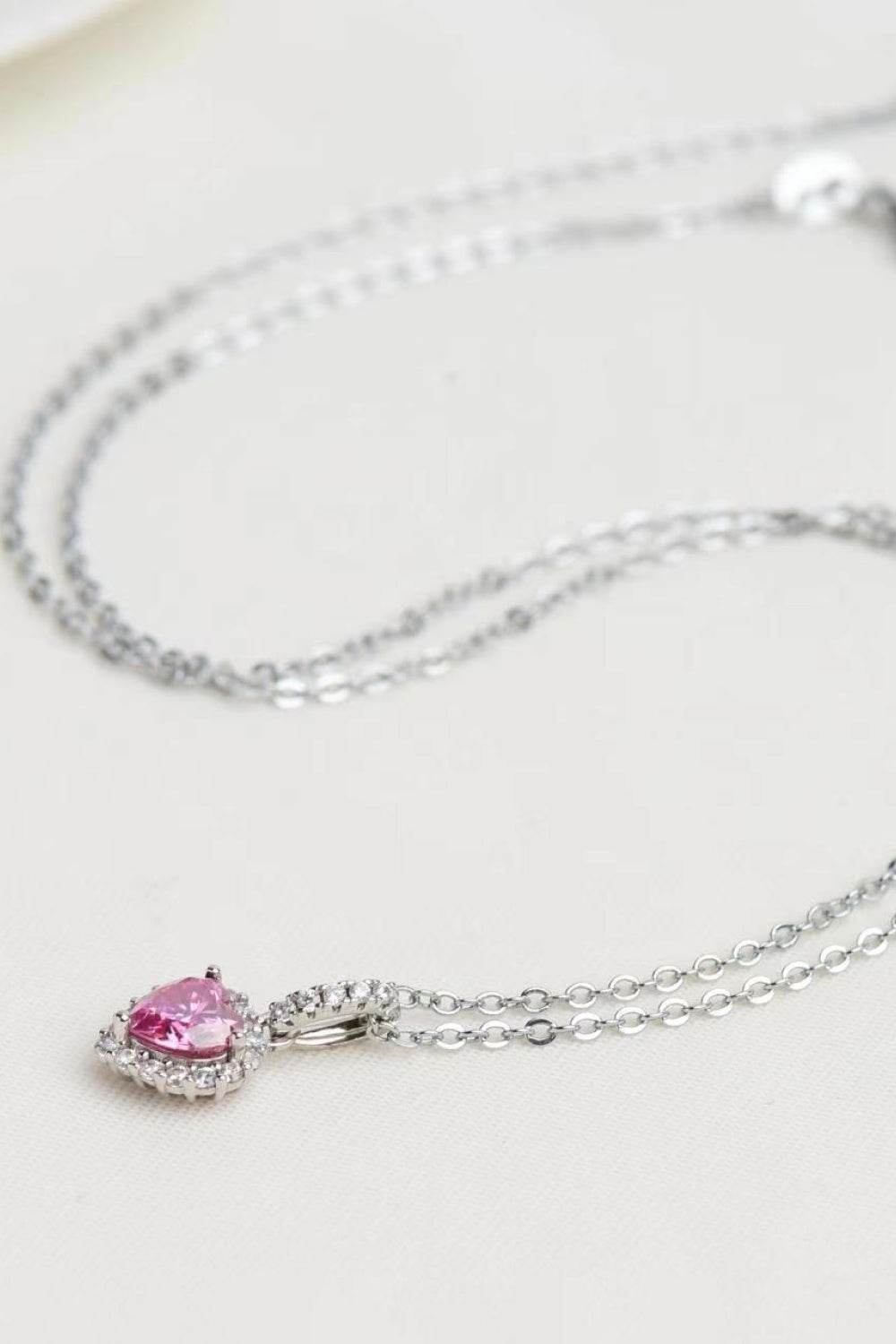1 Carat Moissanite Heart Pendant Necklace - Ultim8 Designs 4 U
