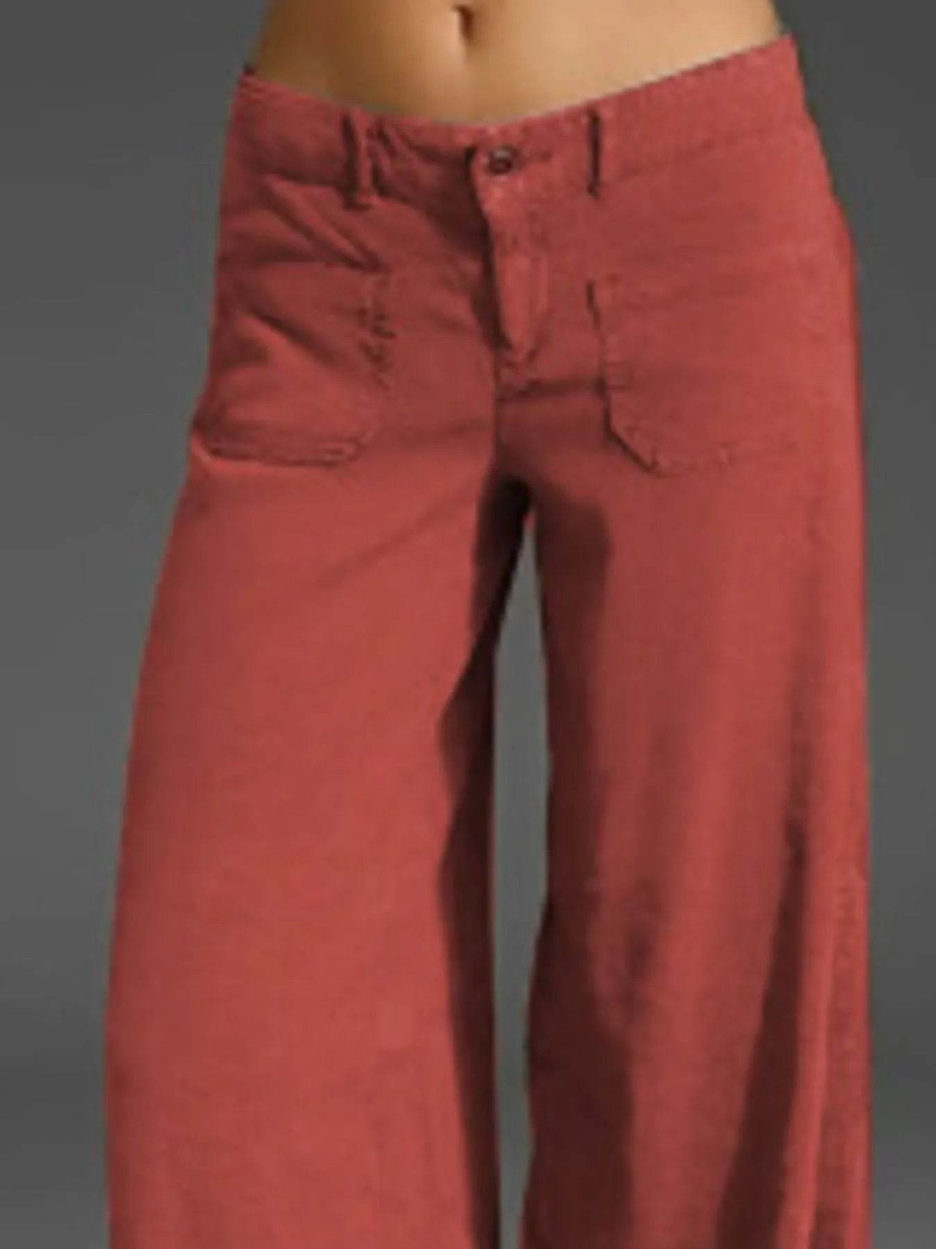 Full Size Wide Leg Pants with Pockets Plus Size - Ultim8 Designs 4 U