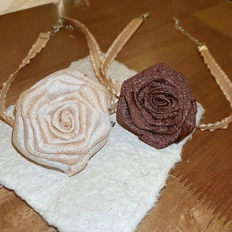 3D Rose Alloy Buckle Necklace - Ultim8 Designs 4 U
