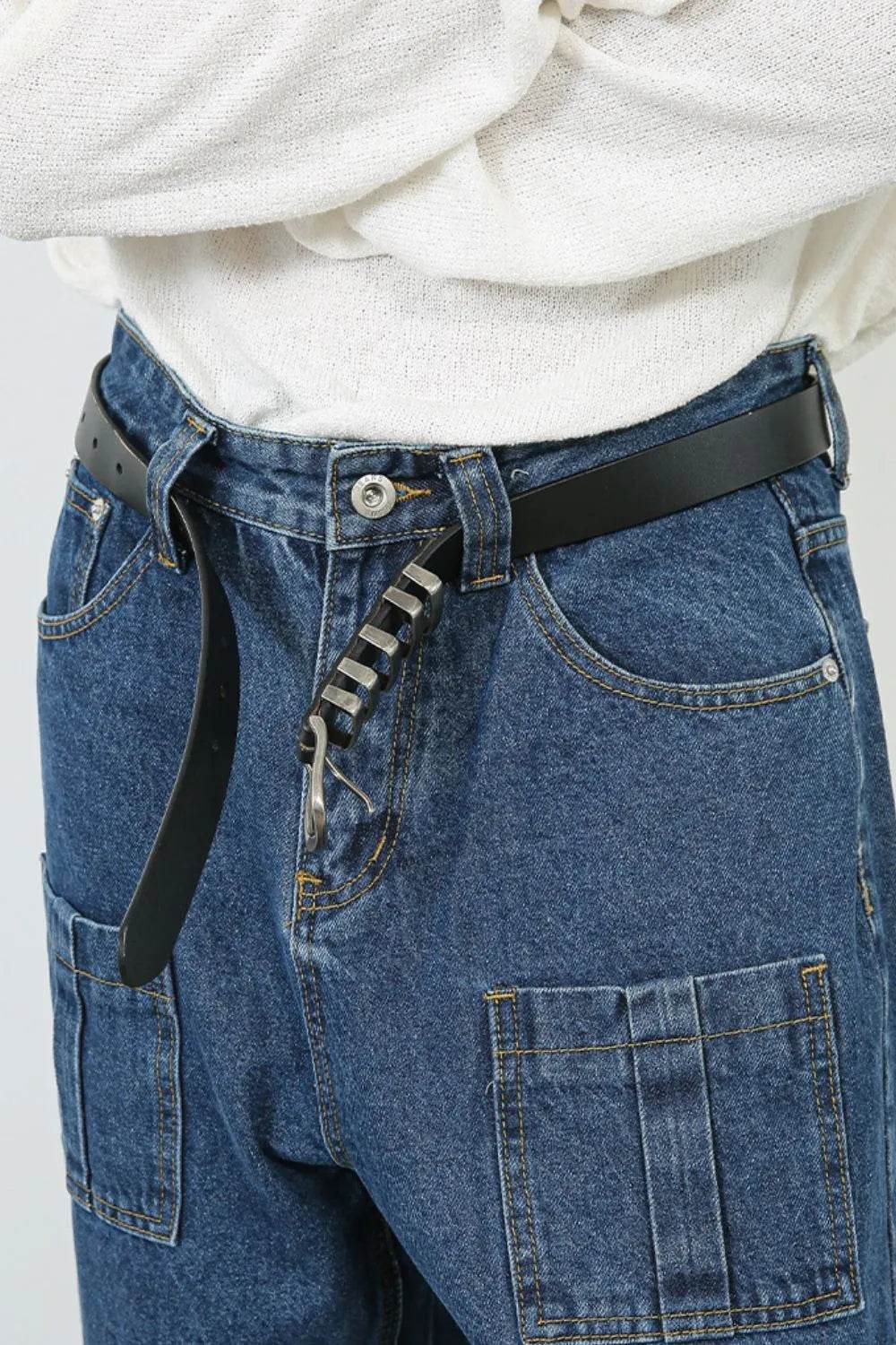 Men's Mid Rise Jeans with Cargo Pockets - Ultim8 Designs 4 U