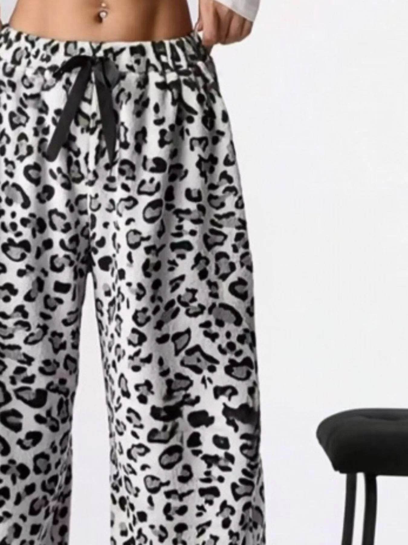 Leopard Wide Leg Pants - Ultim8 Designs 4 U