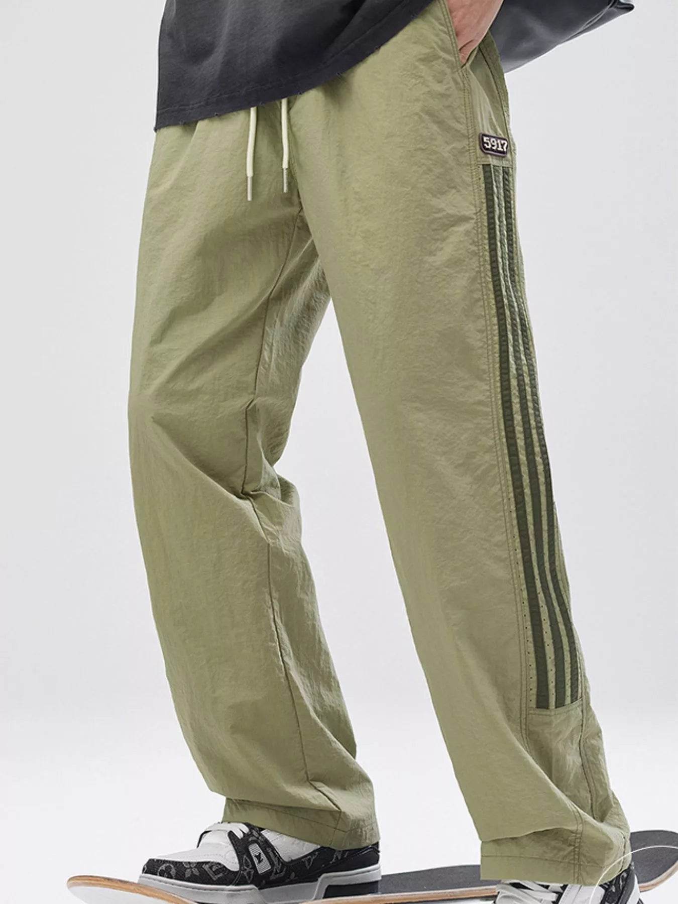 Men's Full Size Striped Wide Leg Pants Plus Size - Ultim8 Designs 4 U