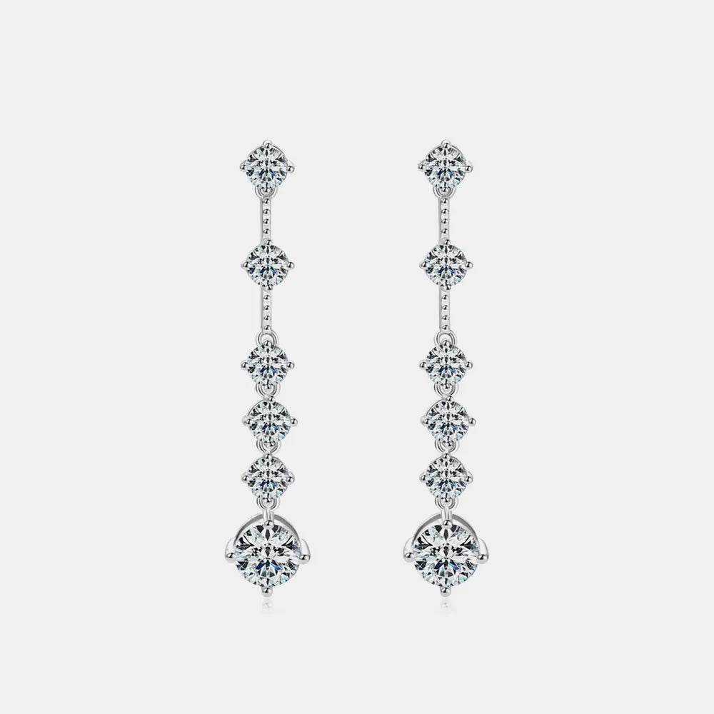 4 Carat Moissanite 925 Sterling Silver Earrings - Ultim8 Designs 4 U